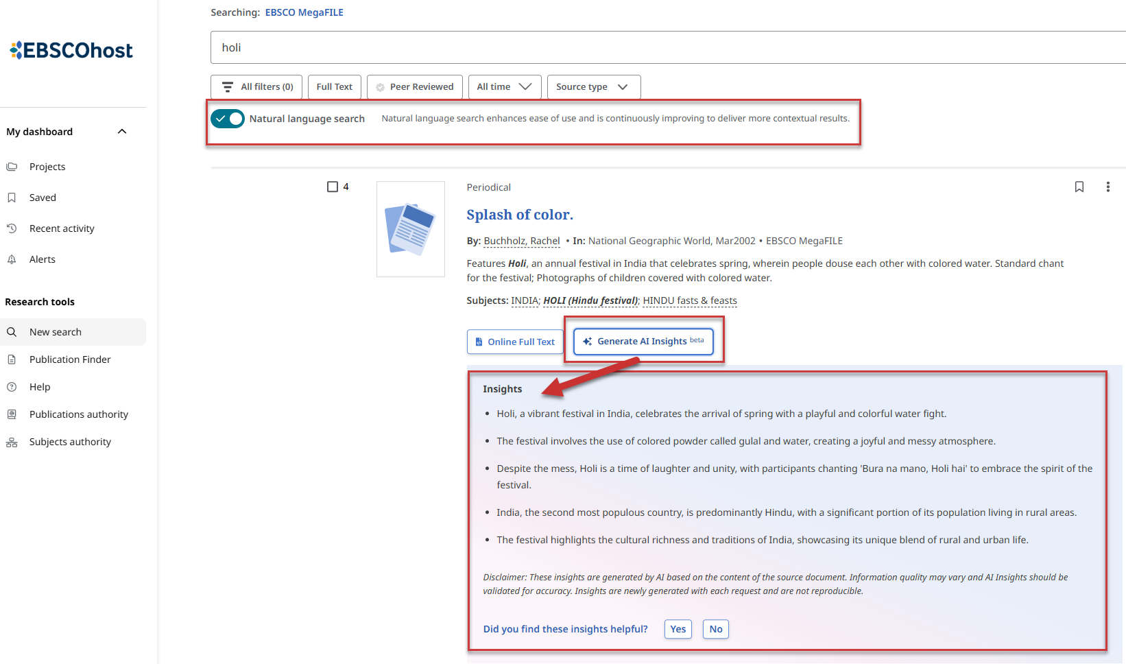 EBSCO AI