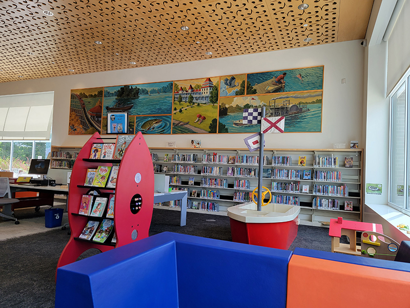 A photo of the interior of the Excelsior Library.