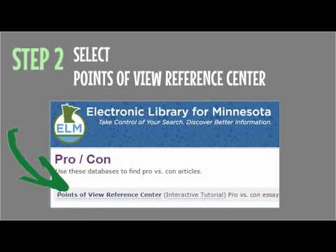Video screenshot: Finding Point/Counterpoint Articles