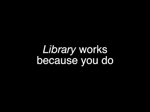 Video screenshot: A video thank-you to library workers