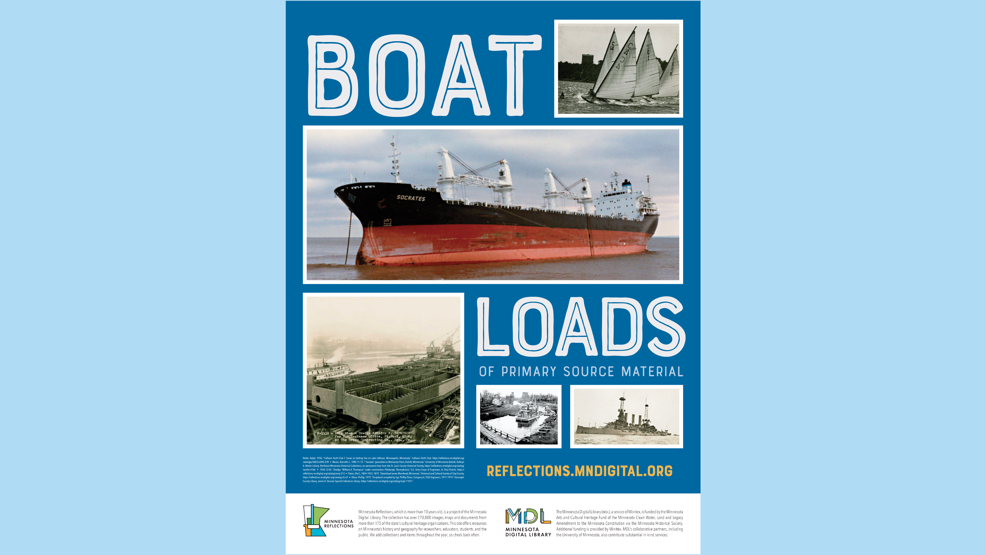 Minnesota Digital Library Poster – Boat Loads of Primary Source Material
