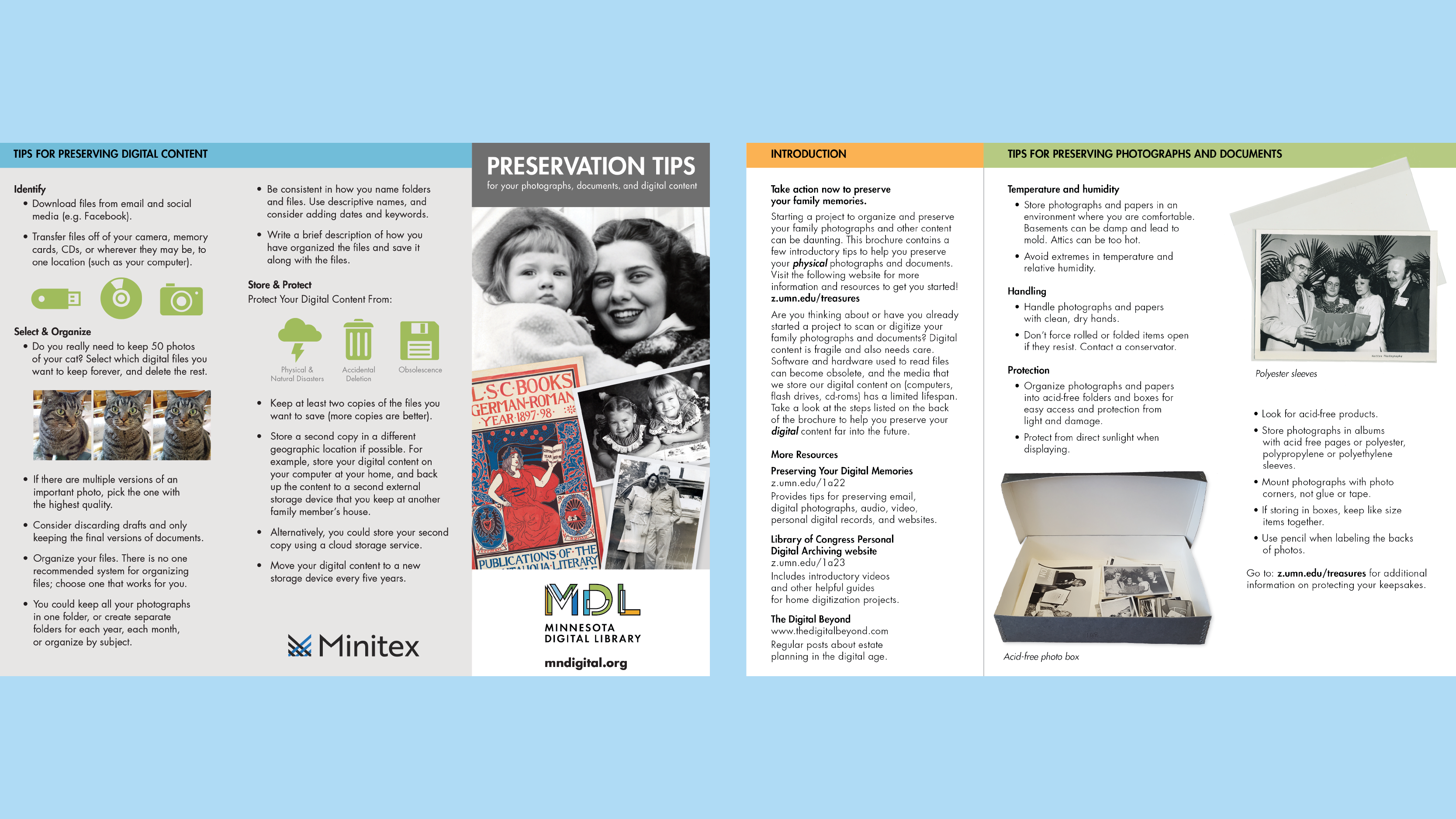 Minnesota Digital Library Preservation Tips Brochure