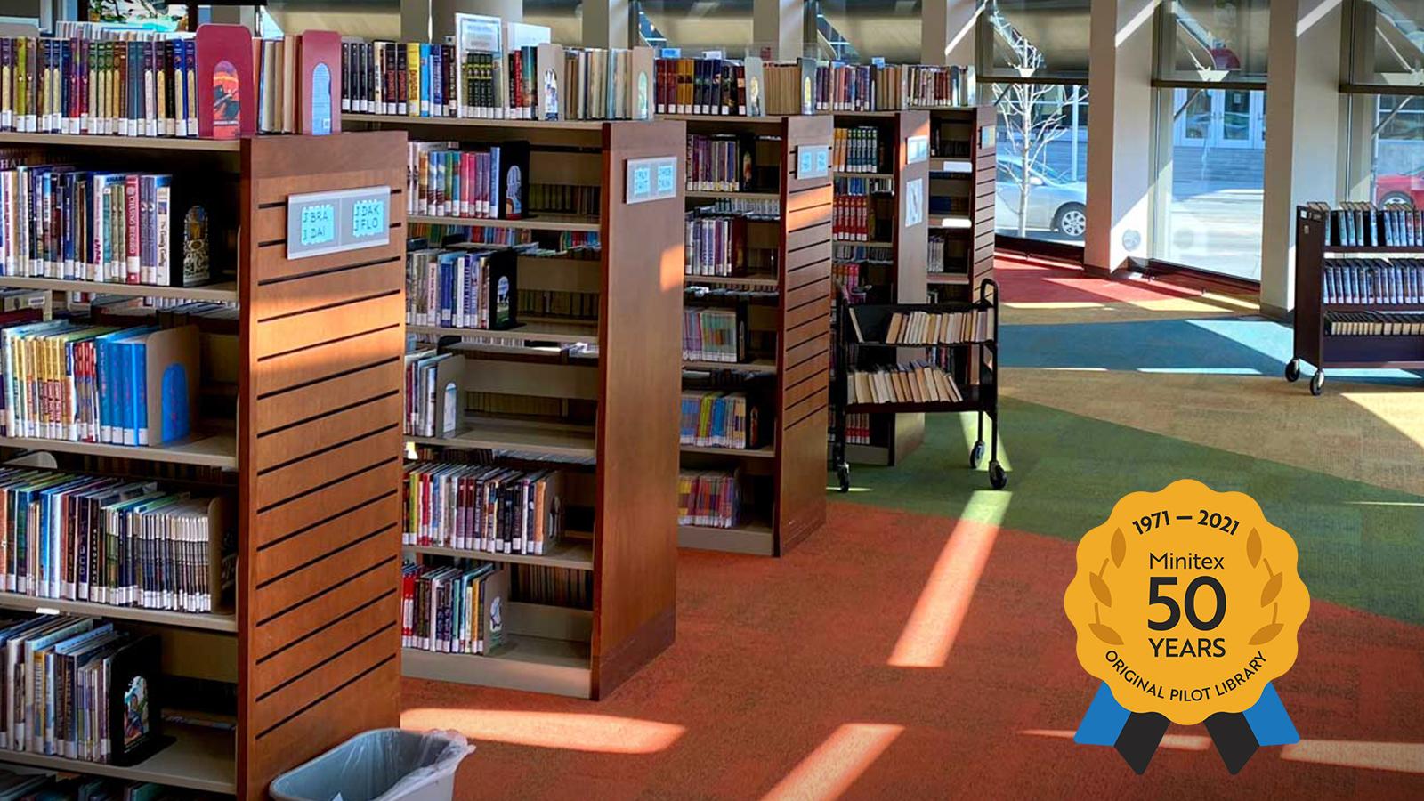 A photo of the interior of Rochester Public Library.