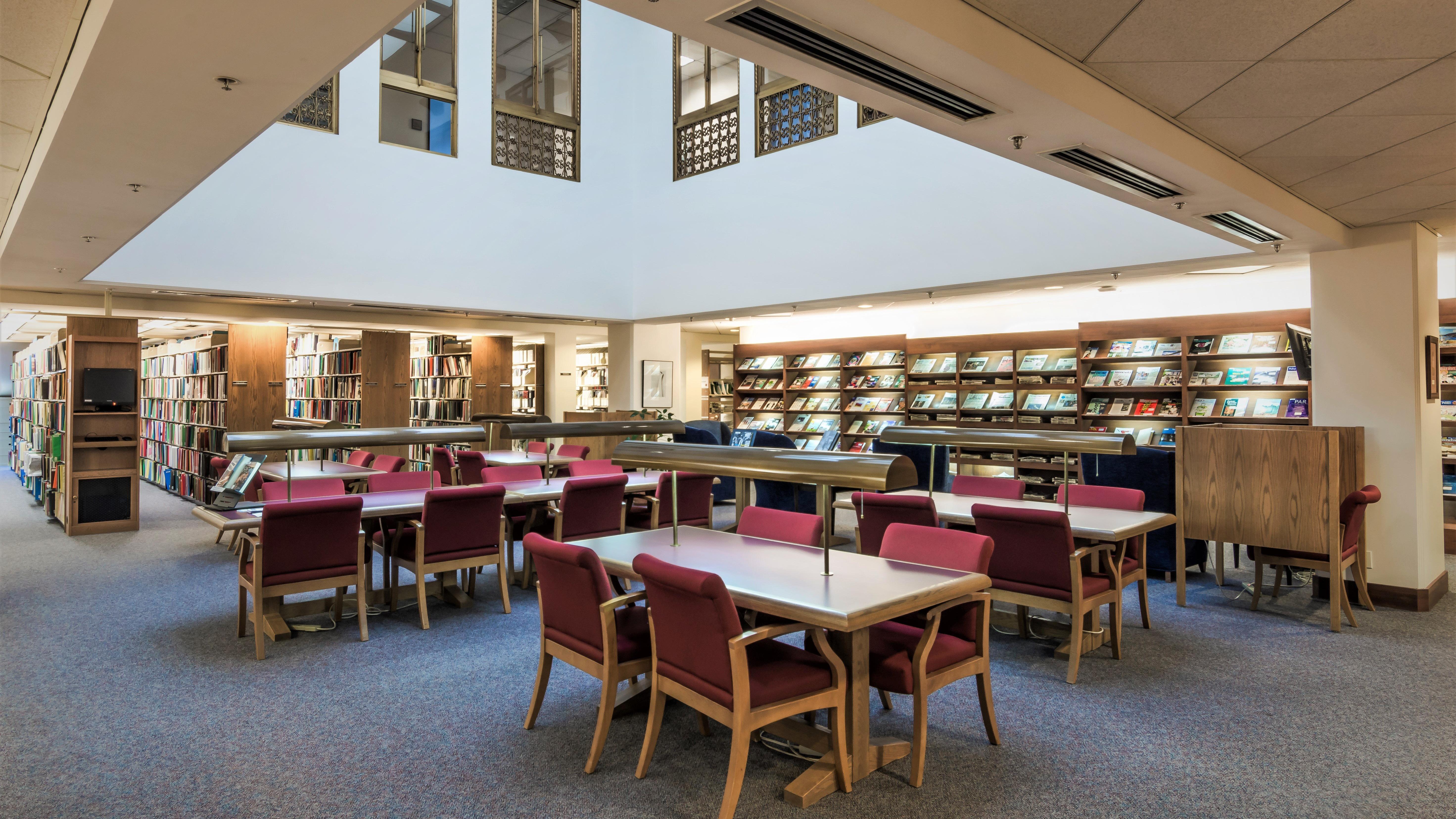 A photo of the Minnesota Legislative Reference Library interior.