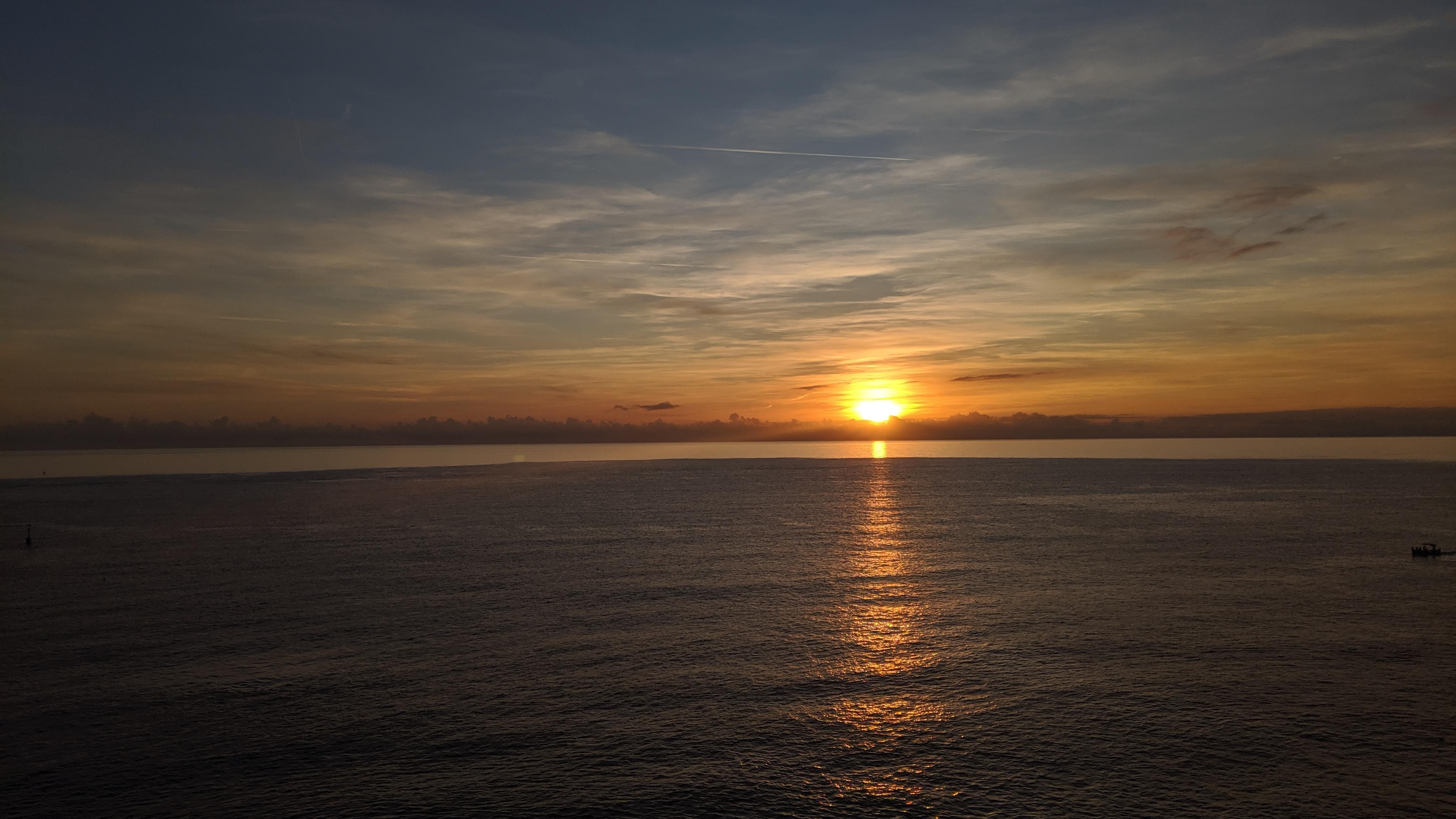 A photograph of sunset over the Mediterranean.