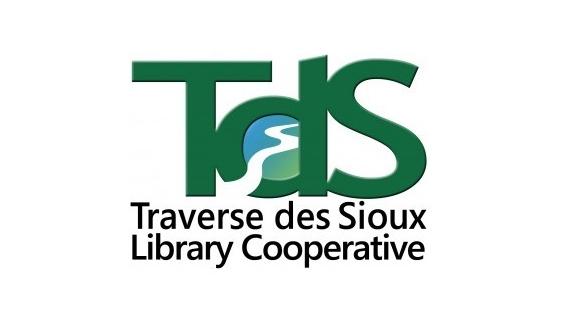 The wordmark for the Traverse des Sioux Library Cooperative