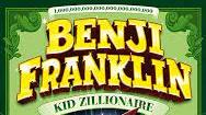 Benji Franklin Kid Zillionaire book cover with Benji standing with hands on hips.