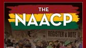 The NAACP book cover showing women with NAACP hats organizing in the streets holding picket signs that say "Register to Vote."