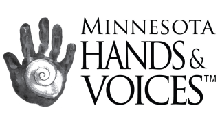 Minnesota Hands & Voices logo and wordmark