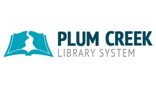 The Plum Creek Library System logo and wordmark