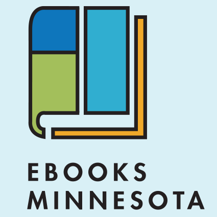 A photo of a student at a computer, with the Ebooks Minnesota and text that reads "Minnesota's statewide ebook collection for readers of all ages"