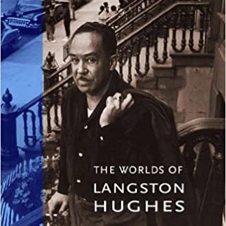 Image of Langston Hughes on front steps of a home in Harlem