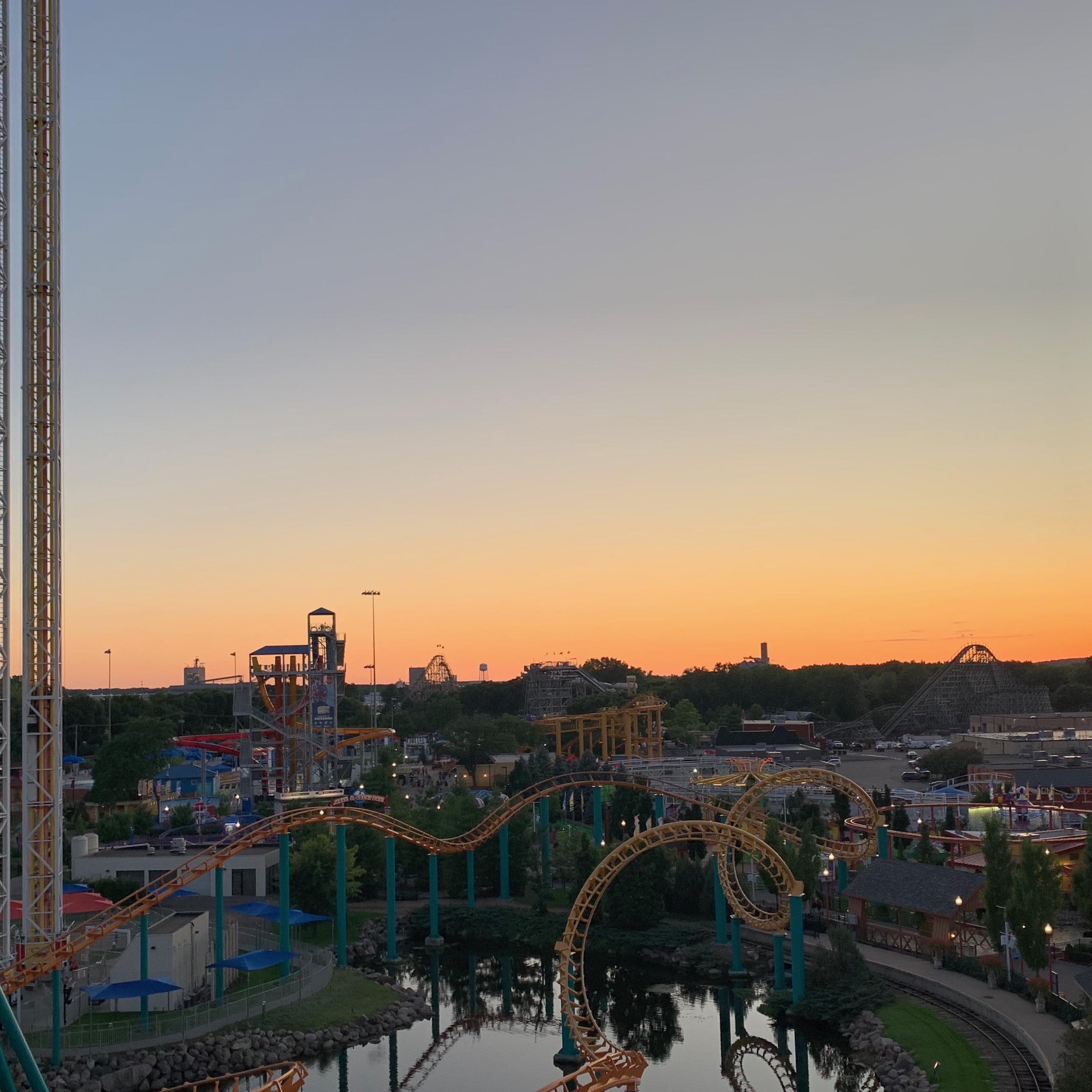 A photo of valley fair rides and theme park