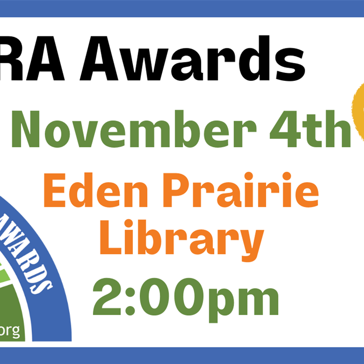 2023 MYRA Awards November 4th Eden Prairie Library 2:00 pm
